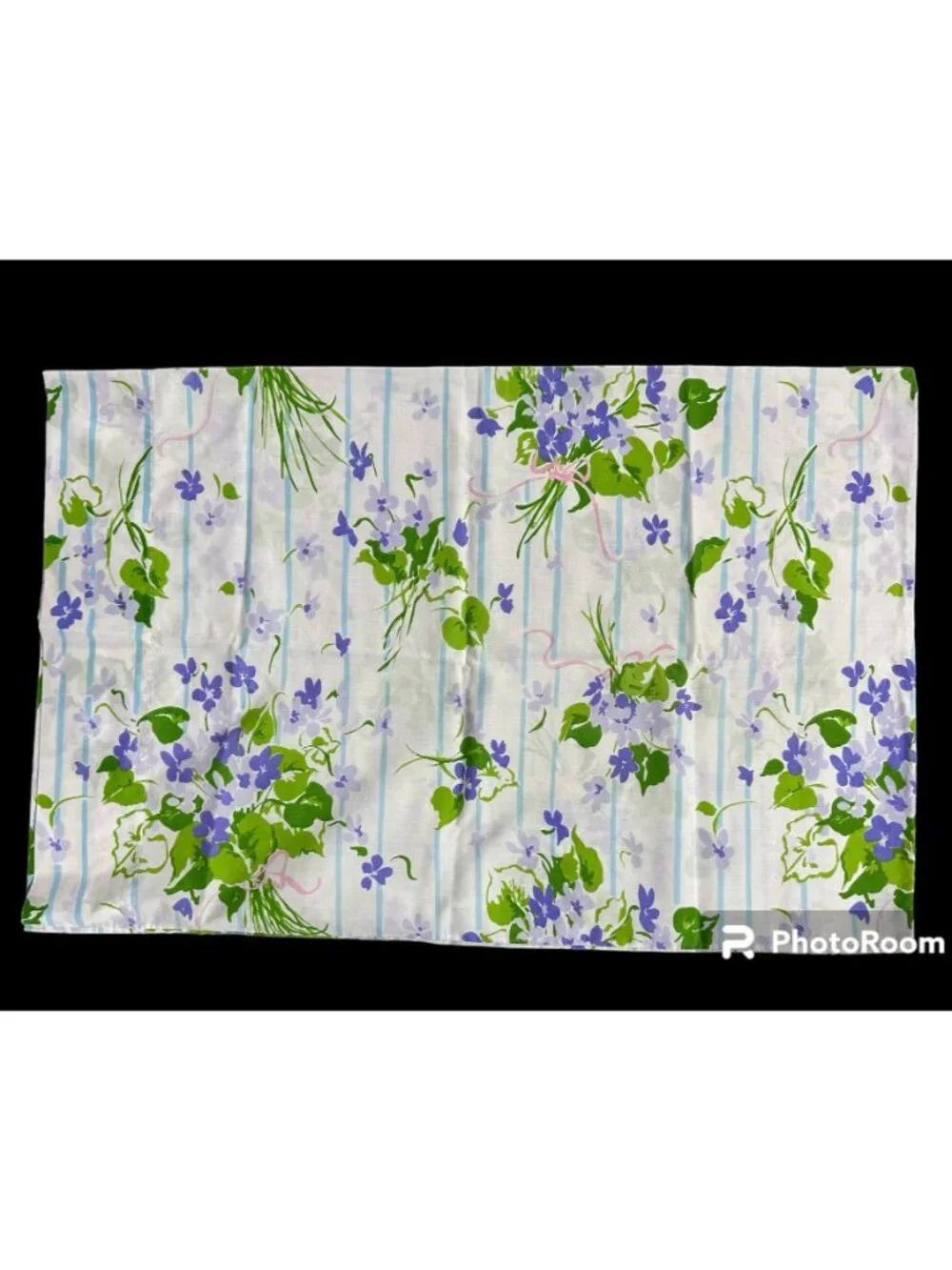 Vintage Pillowcases Purple Posies Flower Bouquets JP Steven’s USA Tastemaker 80s